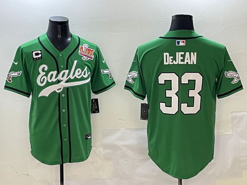 Men Philadelphia Eagles #33 Dejean Green three generations Jointly Name 2025 Nike Limited NFL Jersey style 12->->NFL Jersey